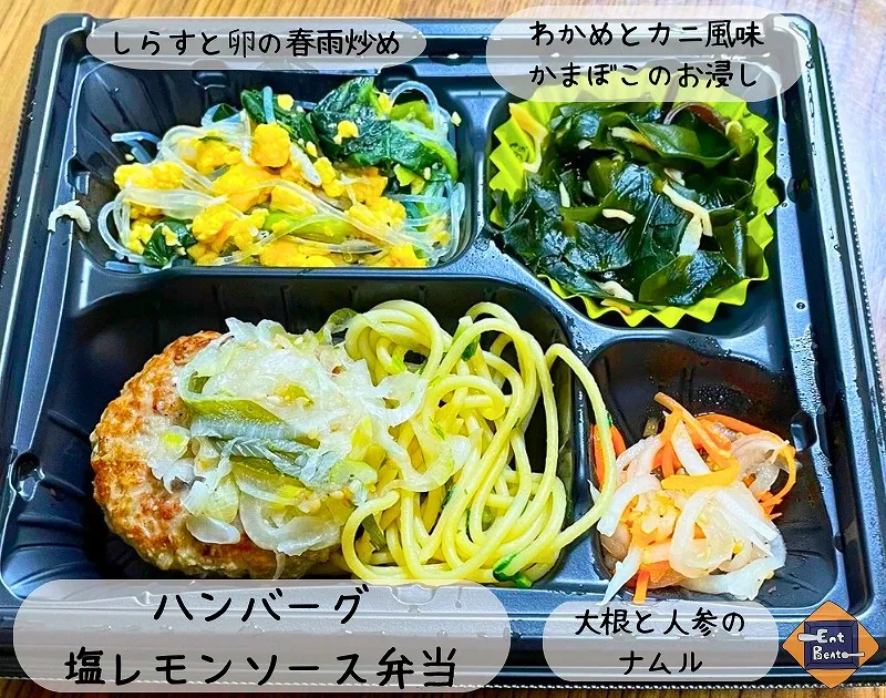 ワタミの宅食・ハンバーグ塩レモンソース弁当