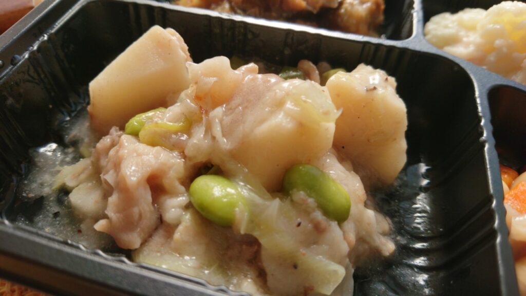 メインの豚肉と筍のネギ塩炒め