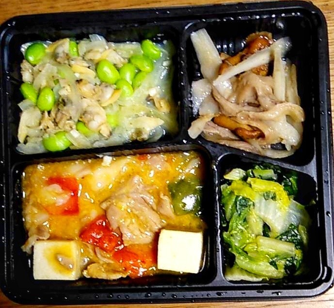 家常豆腐弁当の全体画像
