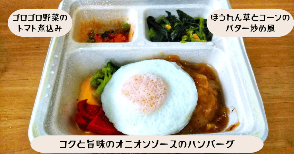 三ツ星ファーム「コクと旨味のオニオンソースのハンバーグ」