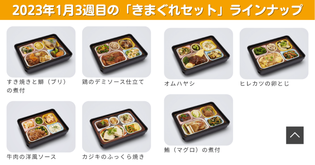 食宅便・きまぐれセット1月3週目のラインナップ
